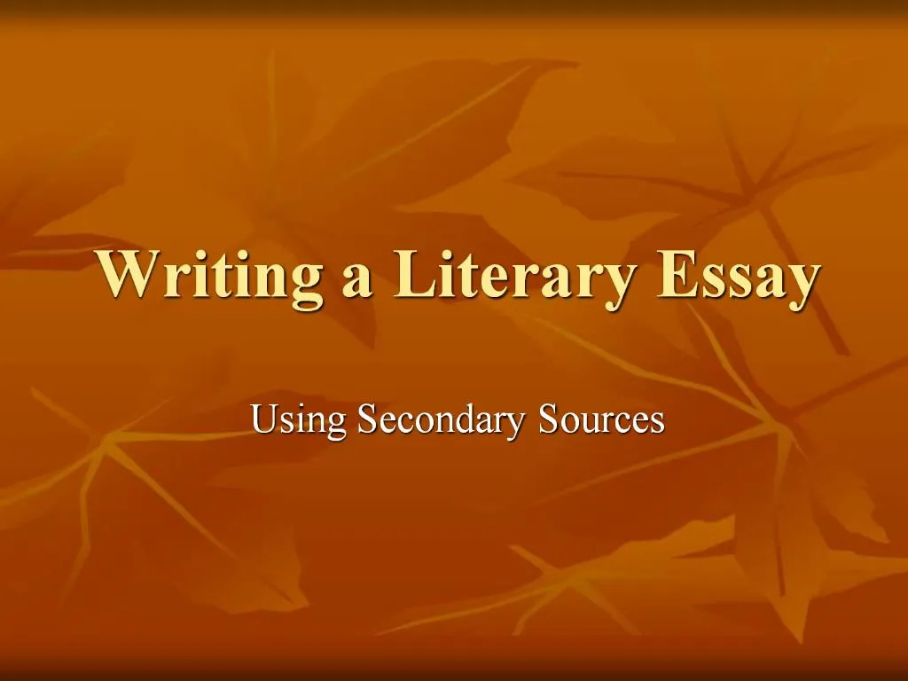 literary essay slides