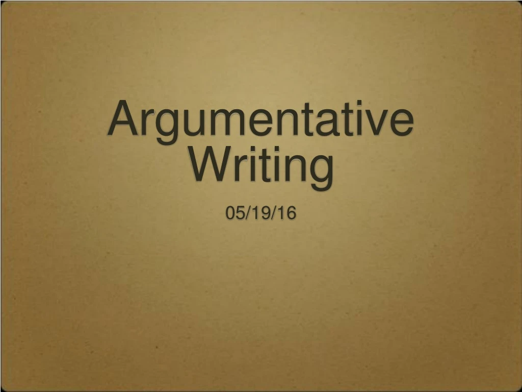 argumentative writing n.