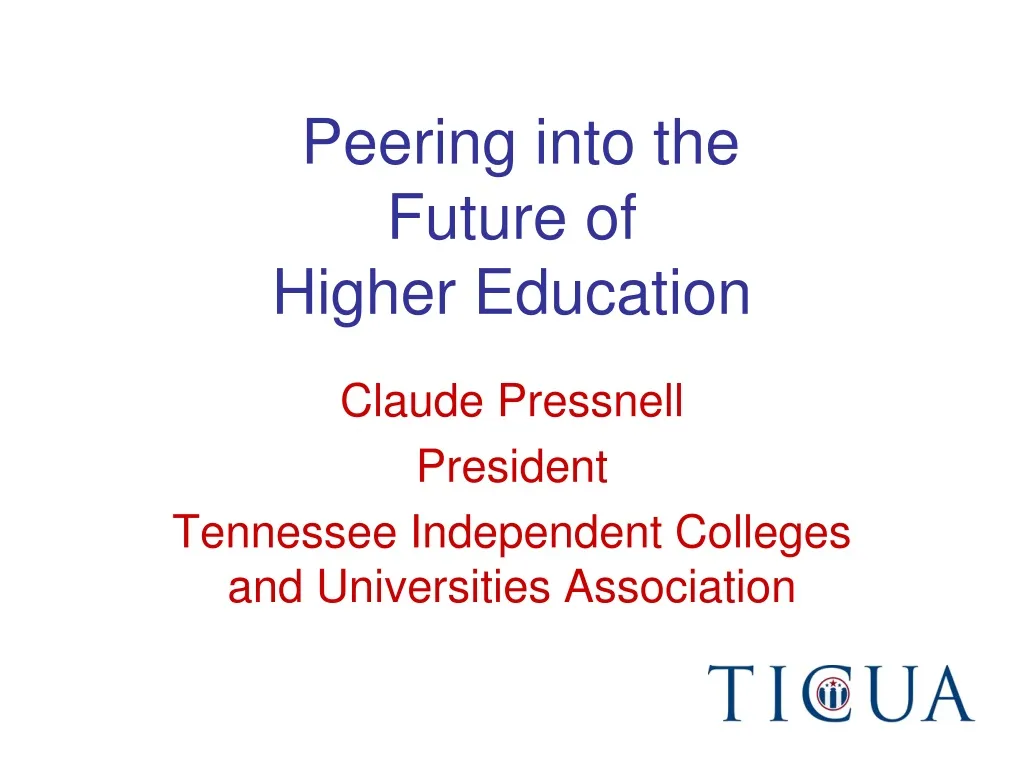 peering into the future of higher education n.