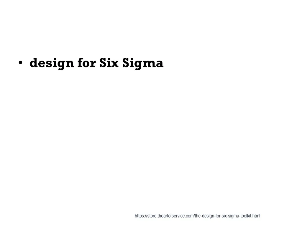 design for six sigma n.