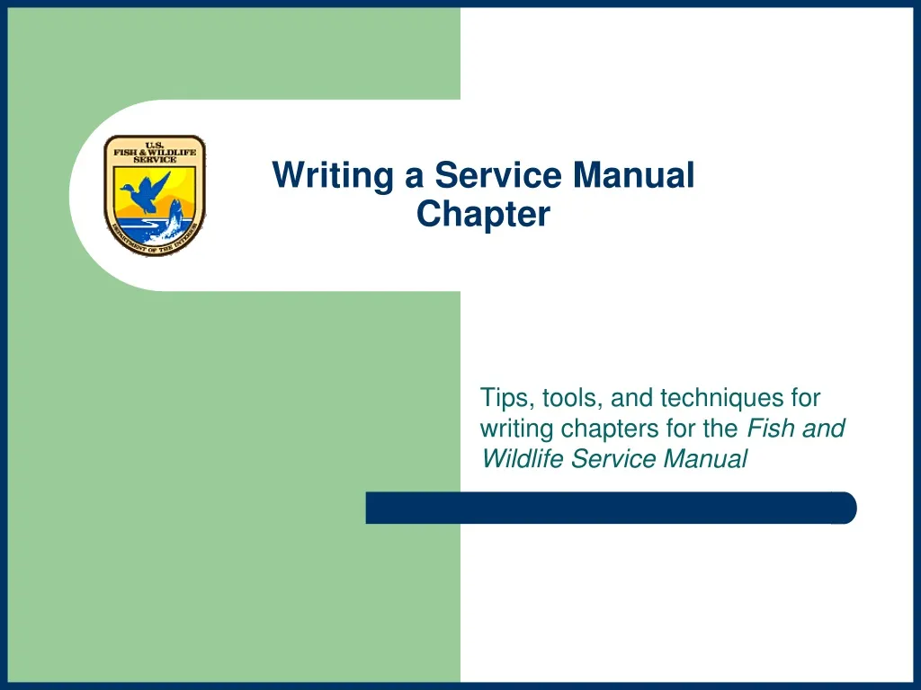 writing service manual