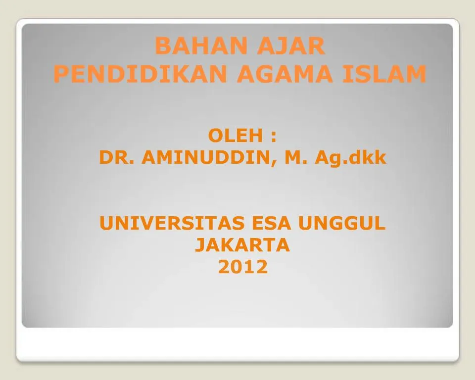 Ppt Bahan Ajar Pendidikan Agama Islam Powerpoint Presentation Free Download Id 1132480