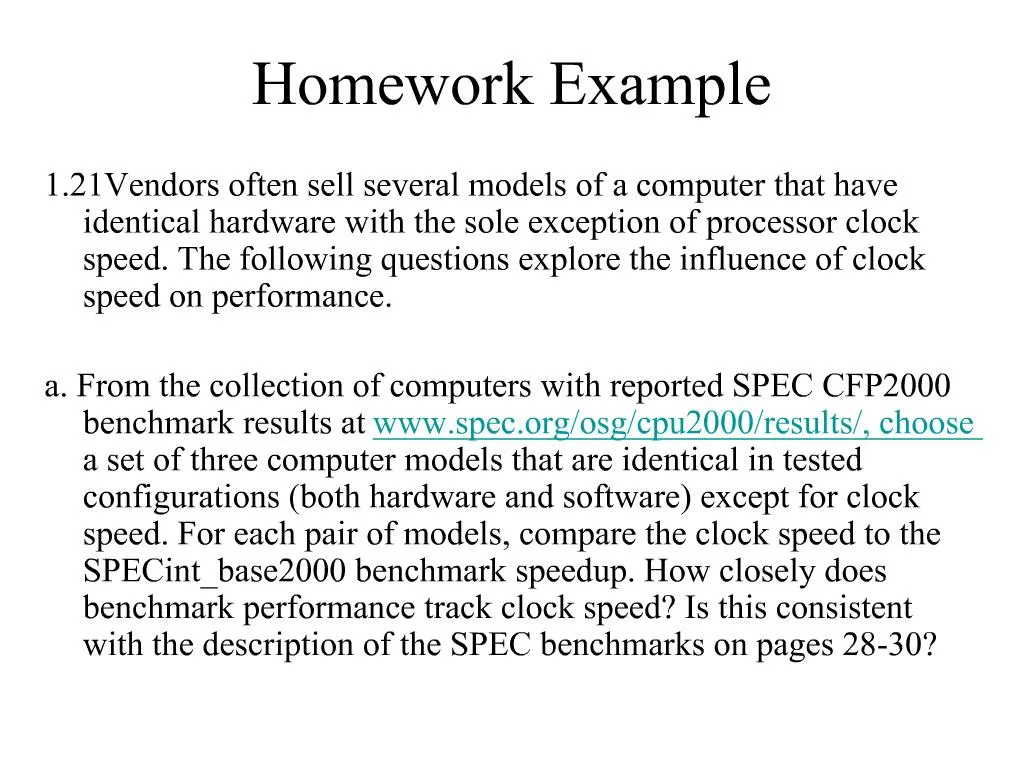 homework some examples