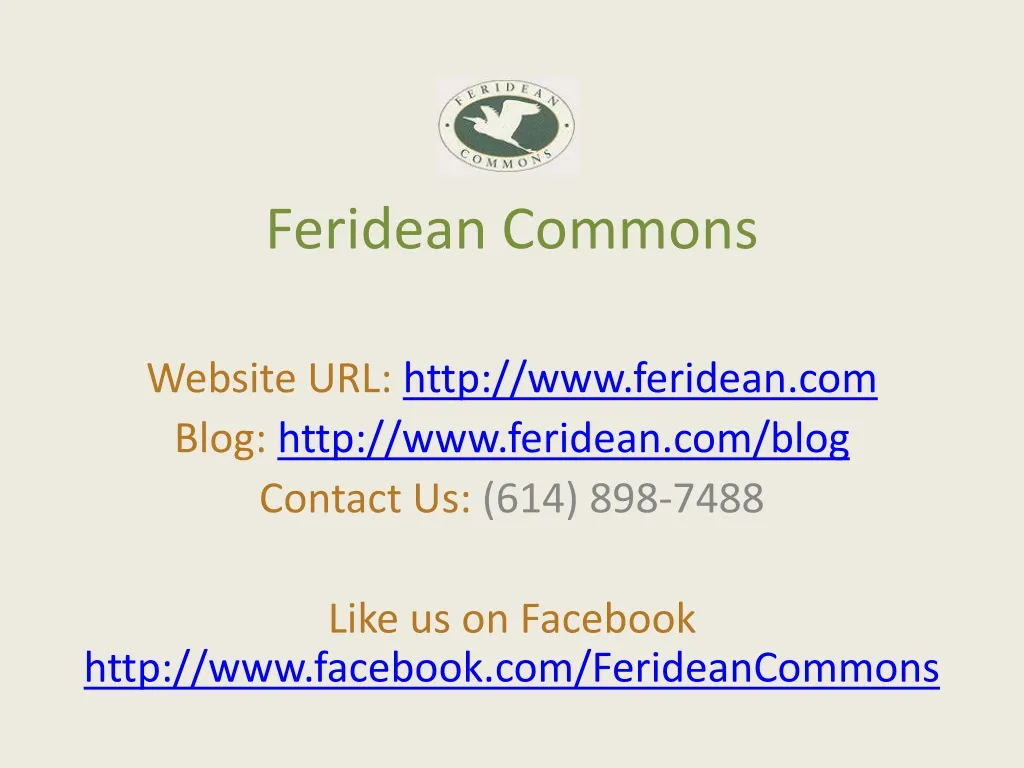 feridean commons n.