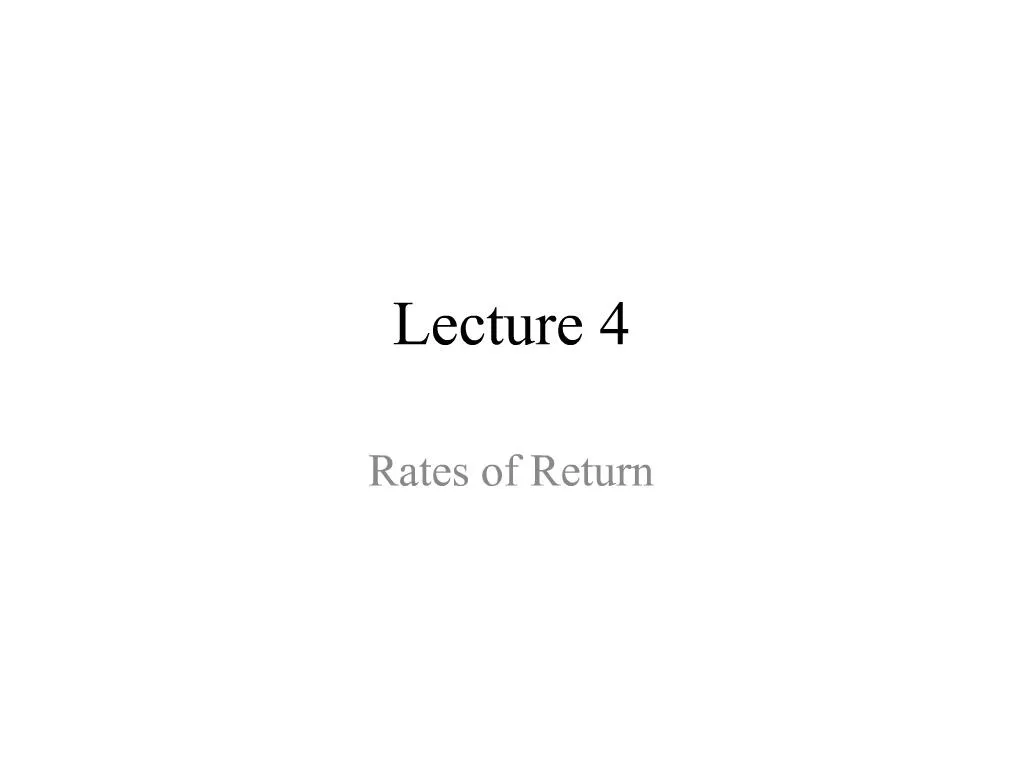 PPT - Lecture 4 PowerPoint Presentation, Free Download - ID:1137577