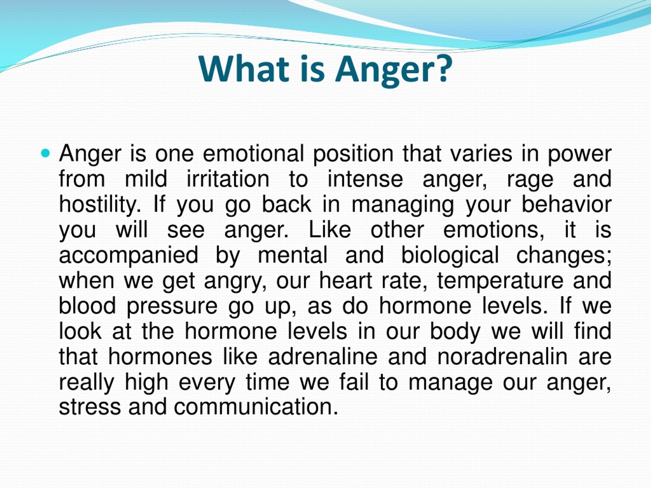 Anger Management Definition In English