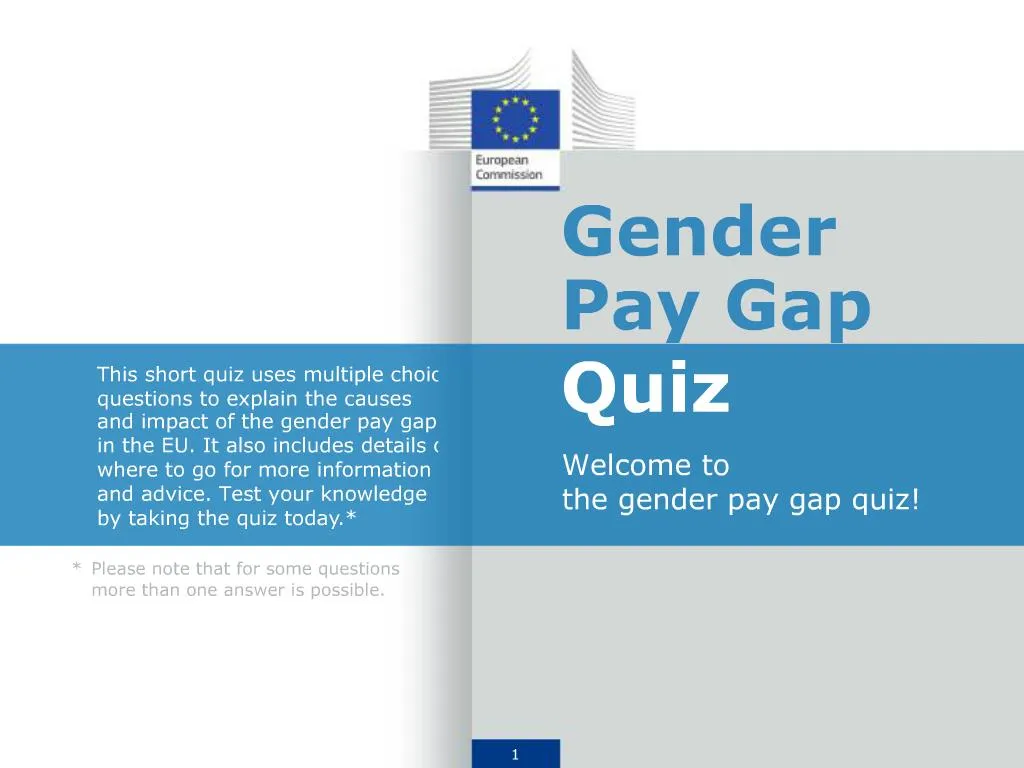 PPT Gender Pay Gap Quiz PowerPoint Presentation, free download ID1142568