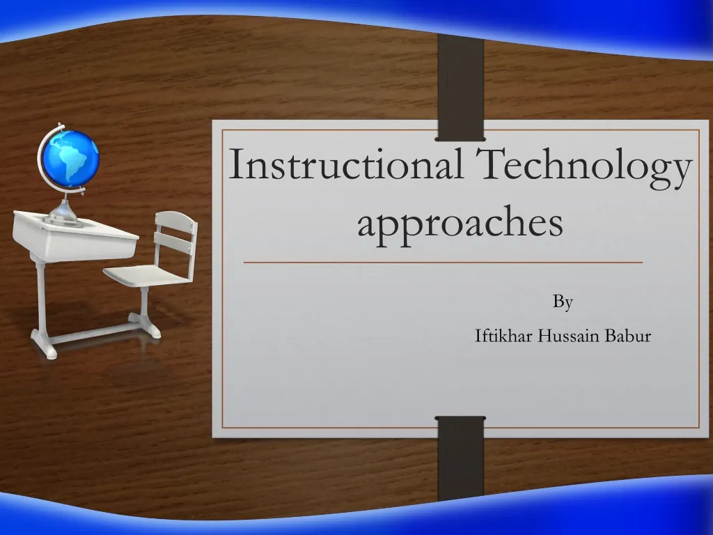 instructional technology approaches n.