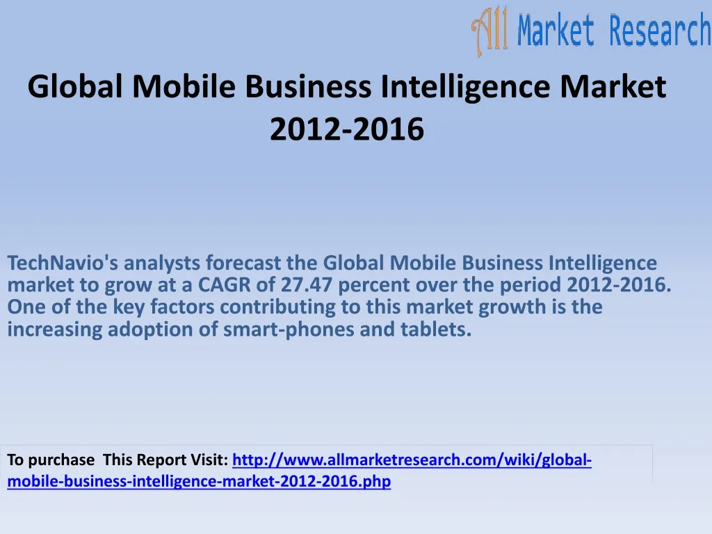 PPT Global Mobile Business Intelligence Market PowerPoint 