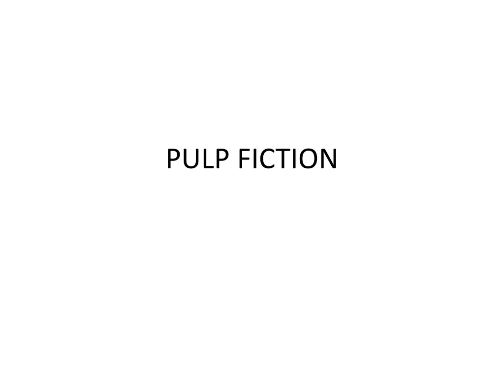 pulp fiction n.