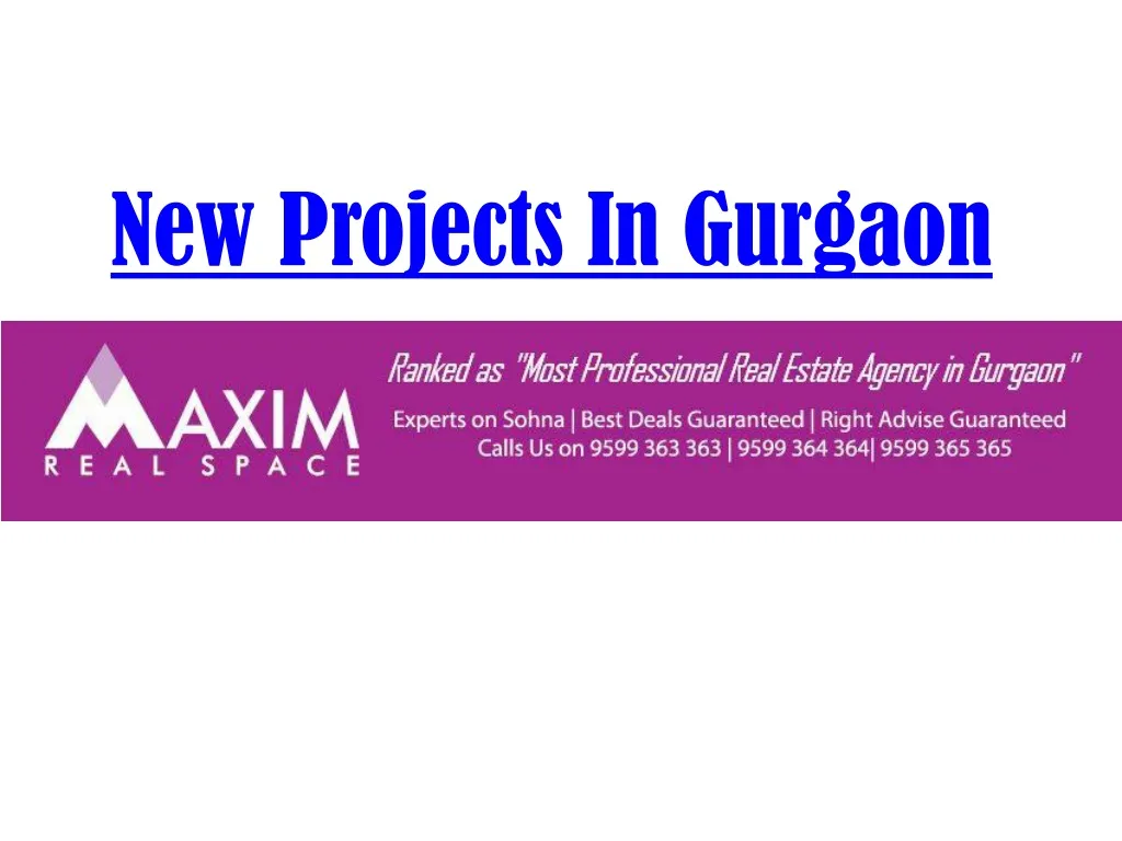 new projects in gurgaon n.