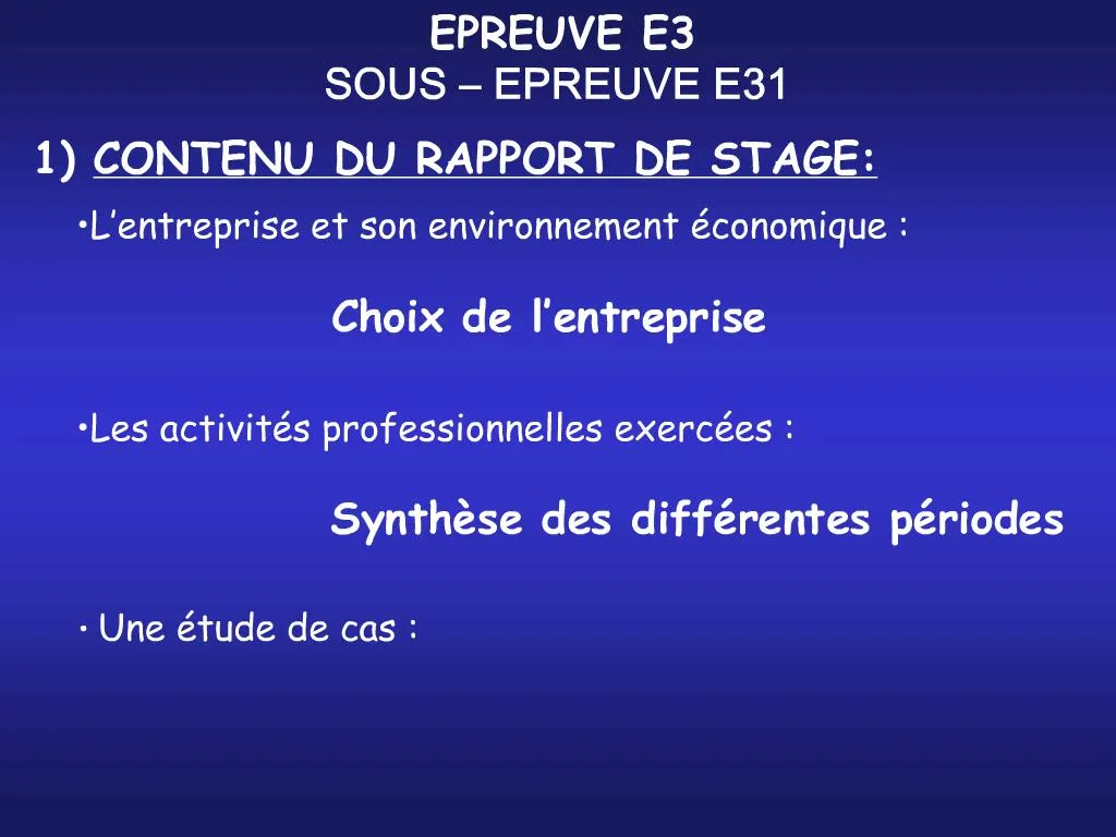 PPT - EPREUVE E3 SOUS EPREUVE E31 PowerPoint Presentation, free