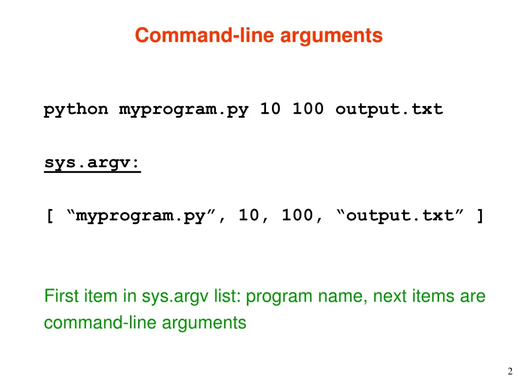 PPT - Command-line Arguments PowerPoint Presentation, Free Download ...