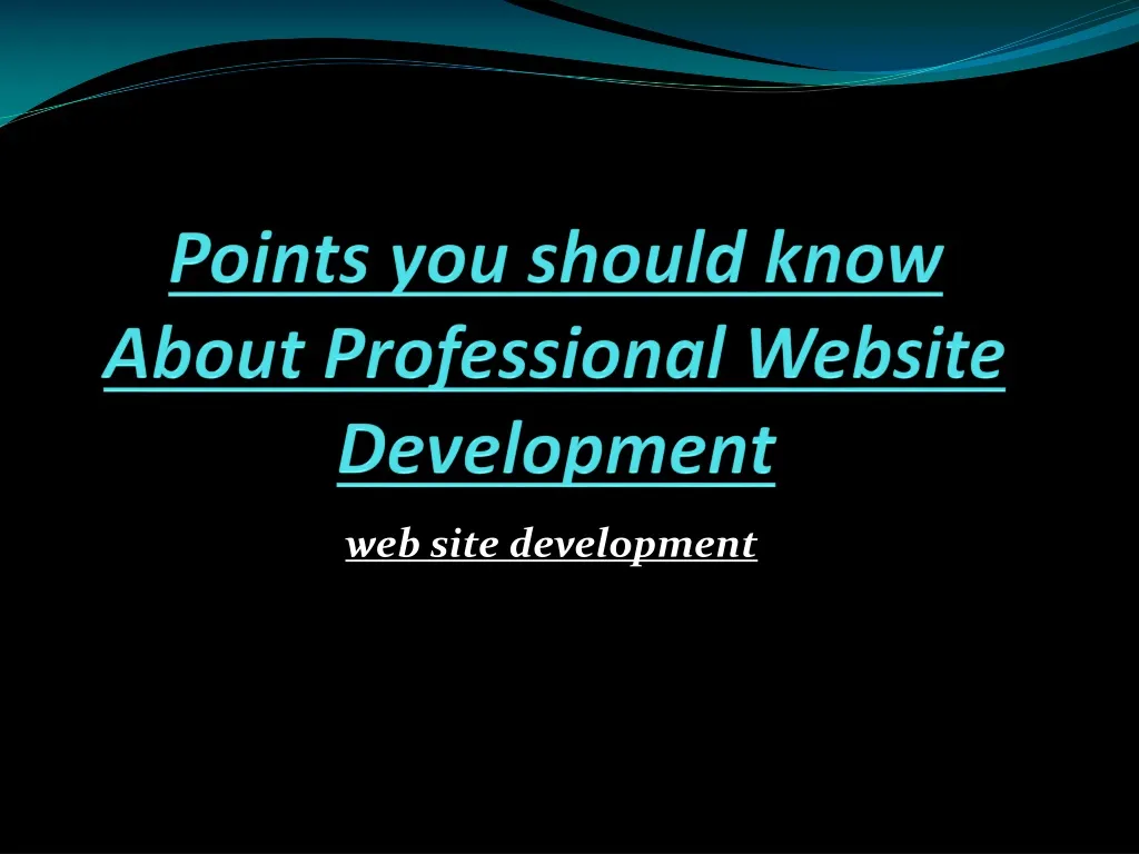 points you should know about professional website development n.