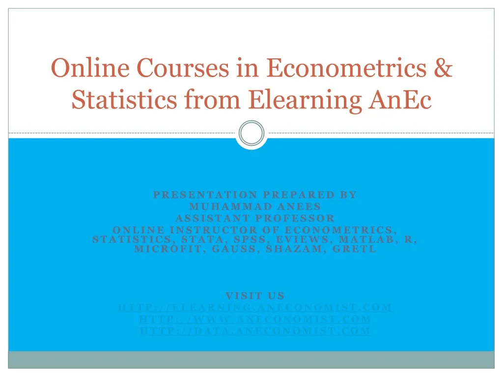 online courses in econometrics statistics from elearning anec n.