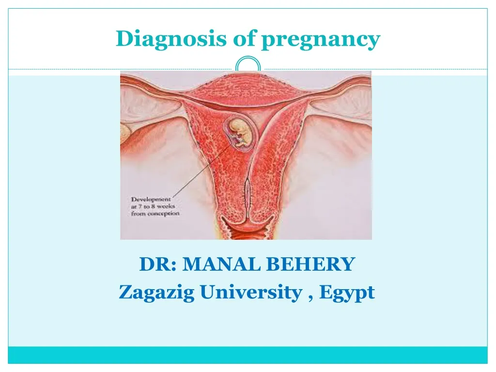 diagnosis of pregnancy n.