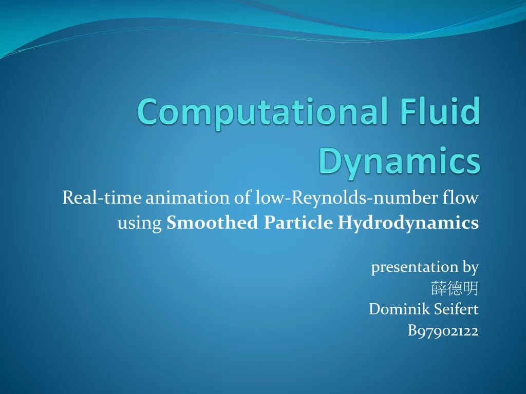 PPT Computational Fluid Dynamics PowerPoint Presentation, free
