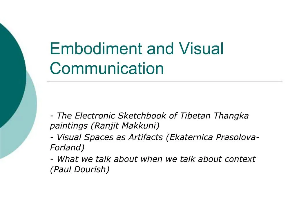 PPT - Embodiment And Visual Communication PowerPoint Presentation, Free ...