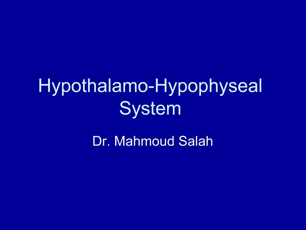 Ppt Hypothalamo Hypophyseal System Powerpoint Presentation Free