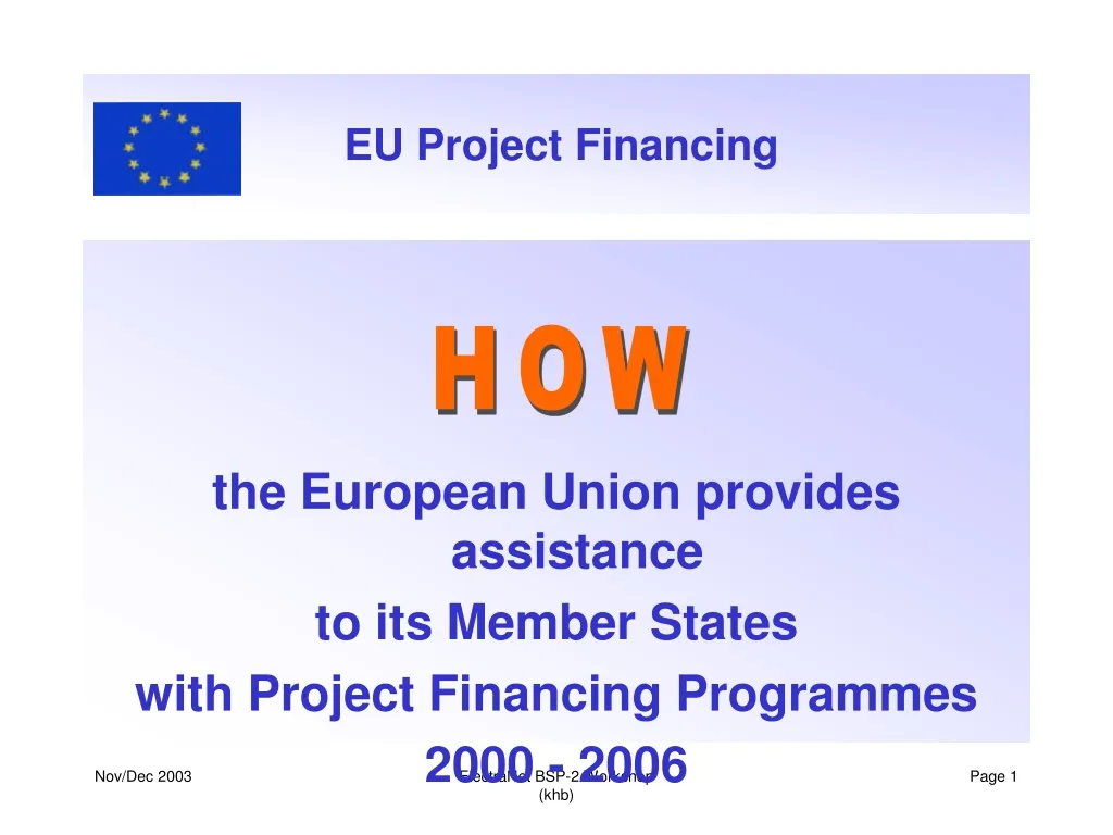 eu project financing n.