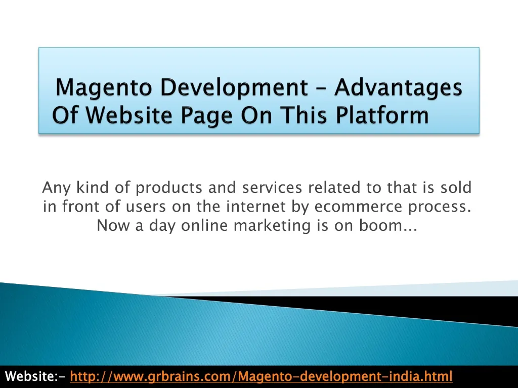 magento development advantages of website page on this platform n.