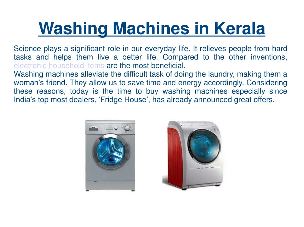 washing machines in kerala n.