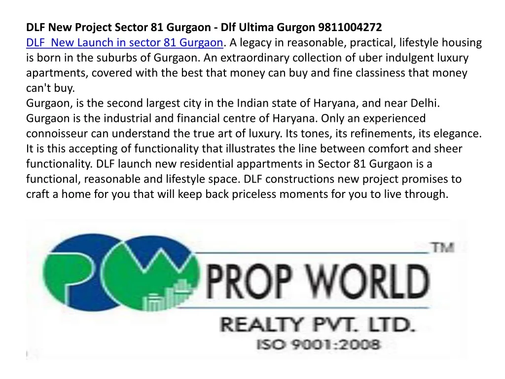 dlf new project sector 81 gurgaon dlf ultima n.