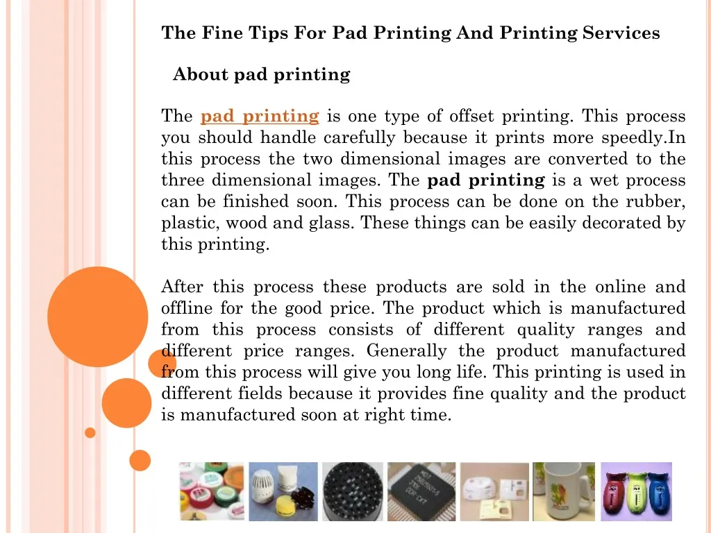 the fine tips for pad printing and printing n.