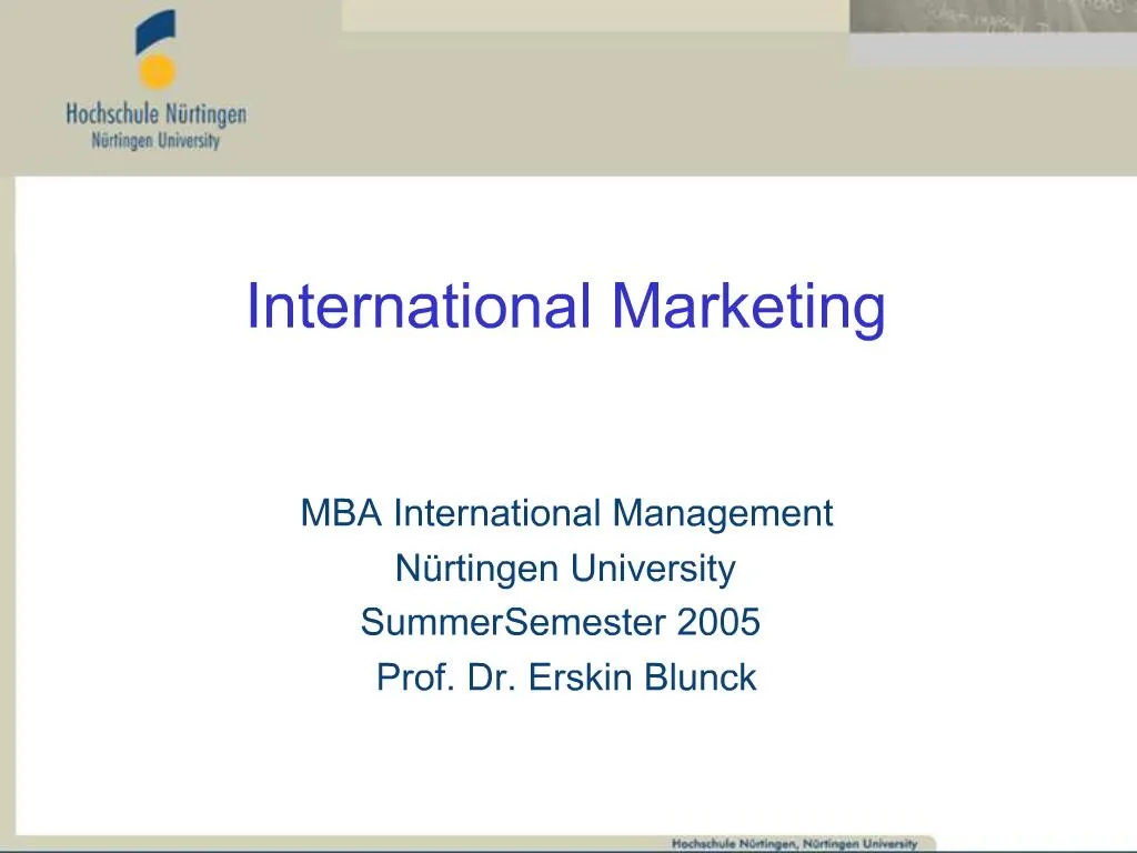 PPT - International Marketing PowerPoint Presentation, Free Download ...