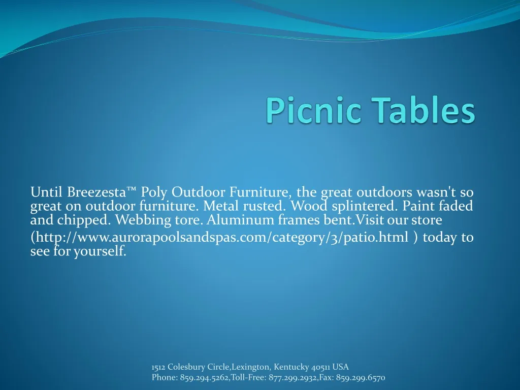 picnic tables n.