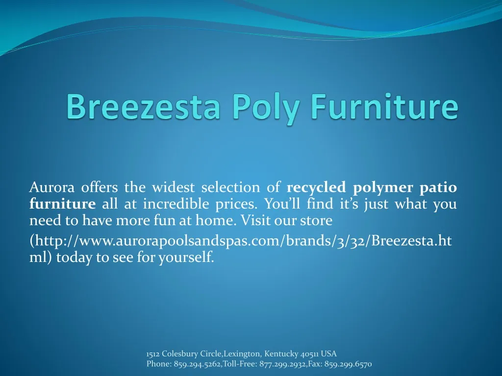 breezesta poly furniture n.