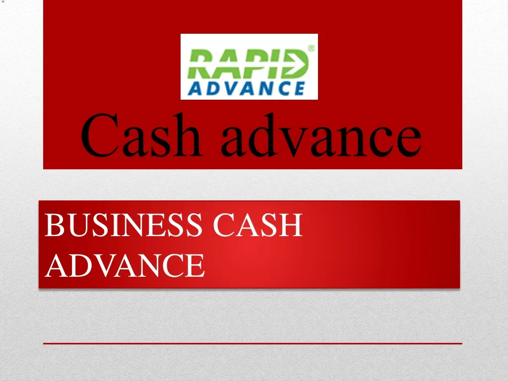 cash advance n.