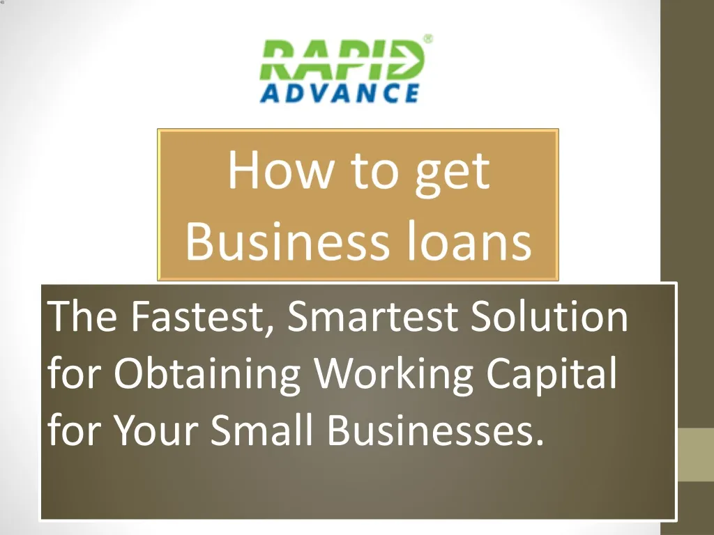 how to get business loans n.