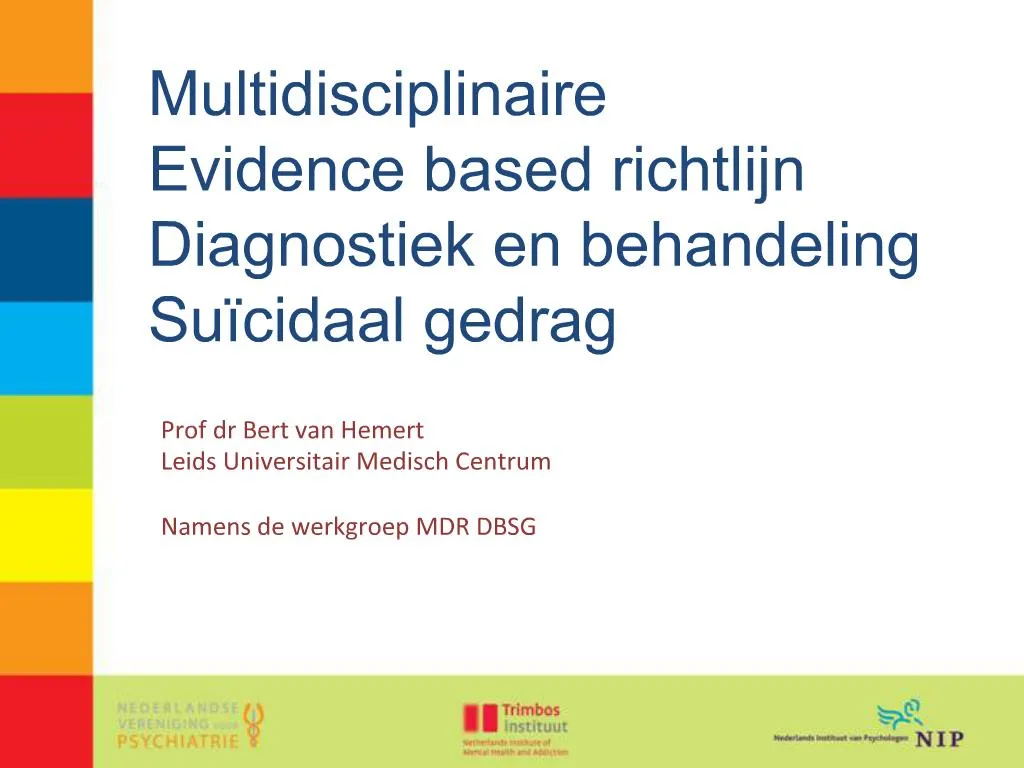 PPT - Multidisciplinaire Evidence based richtlijn Diagnostiek en