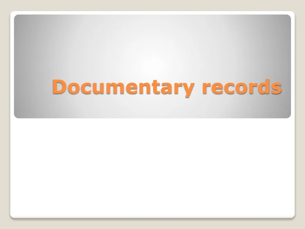 documentary records n.