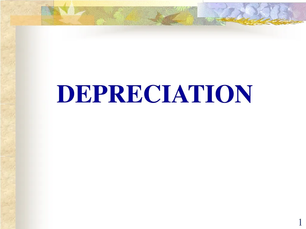 depreciation n.