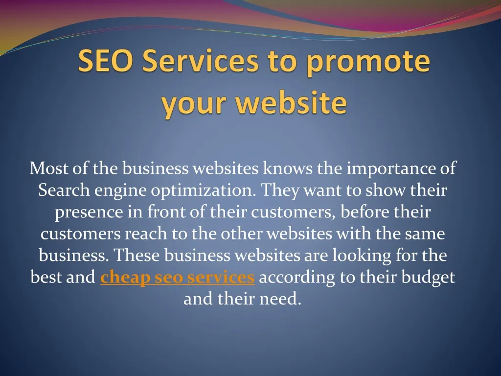 seo services to promote your website n.