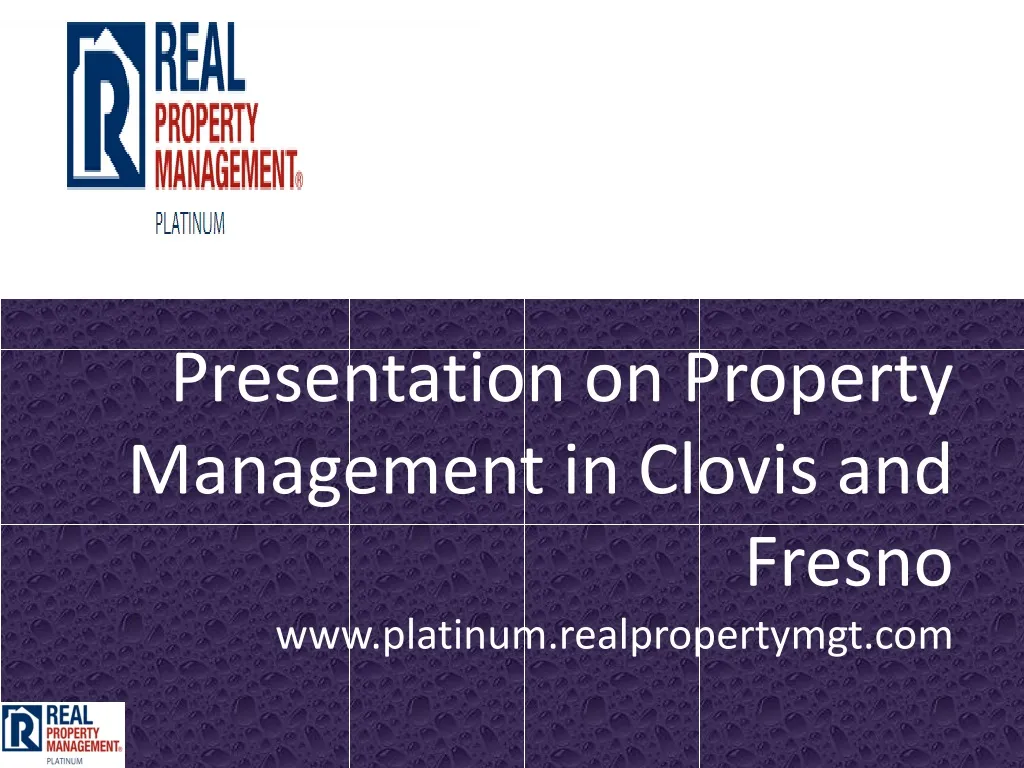 PPT property management clovis PowerPoint Presentation, free download