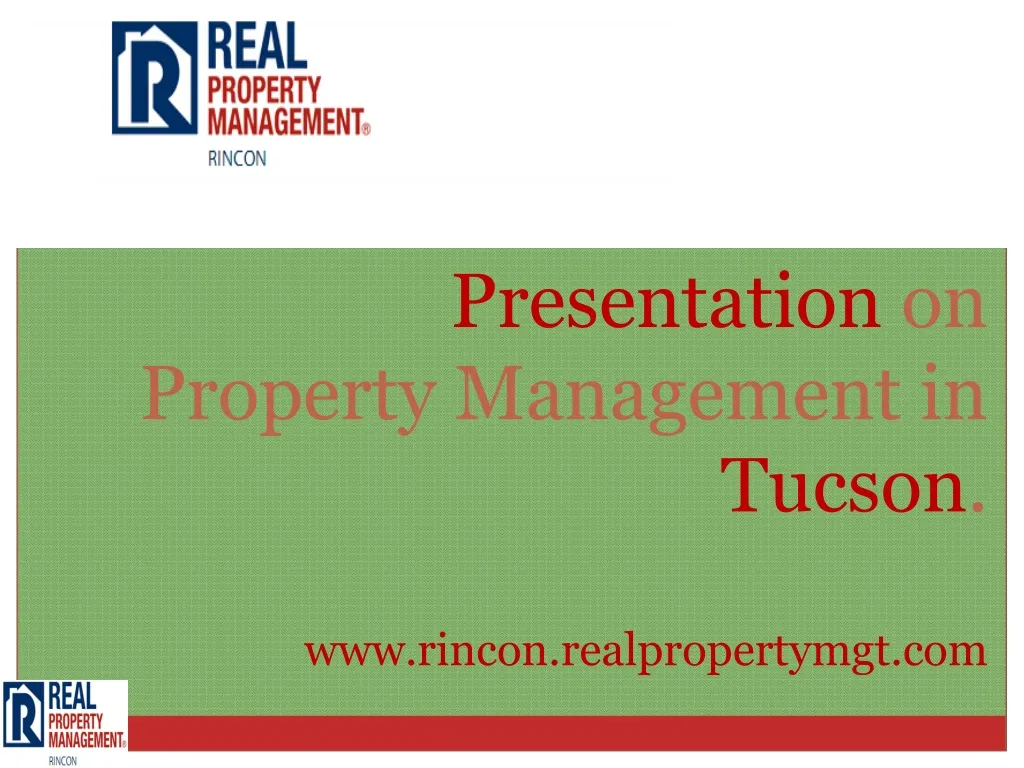 PPT property management companies tucson PowerPoint Presentation