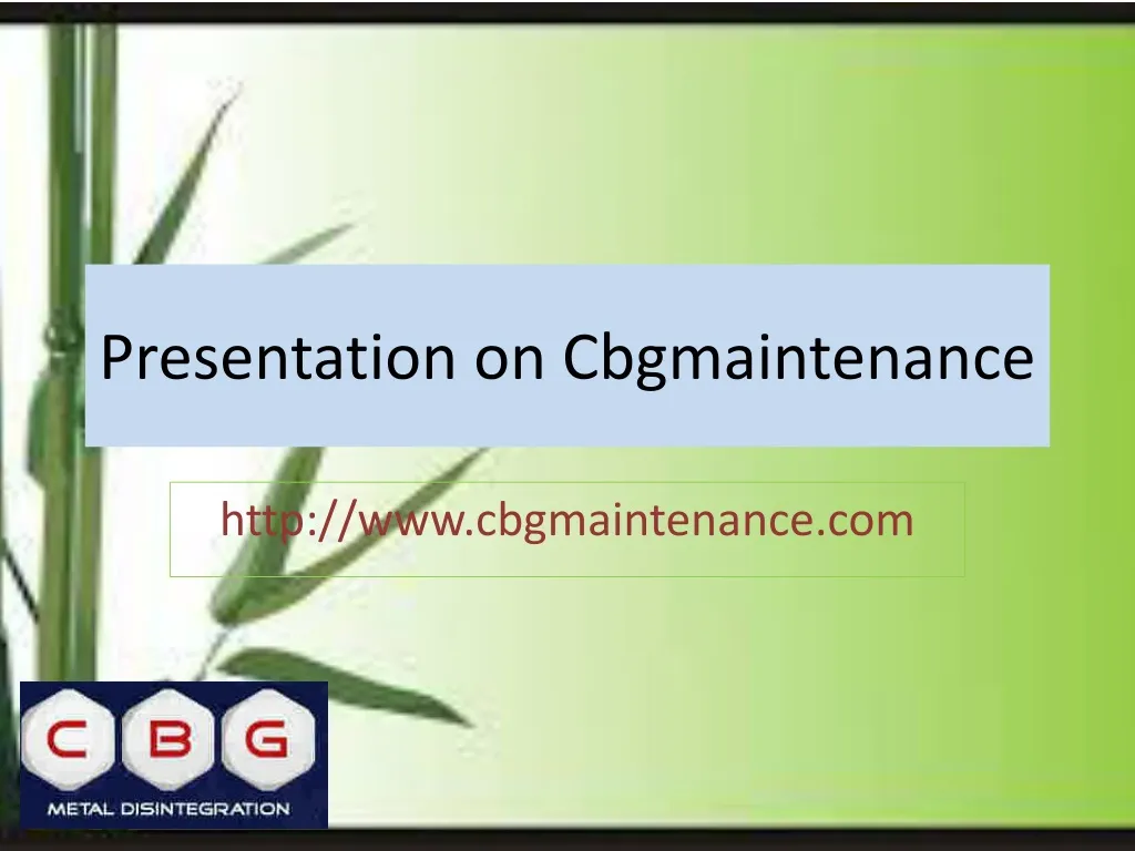 presentation on c bgmaintenance n.