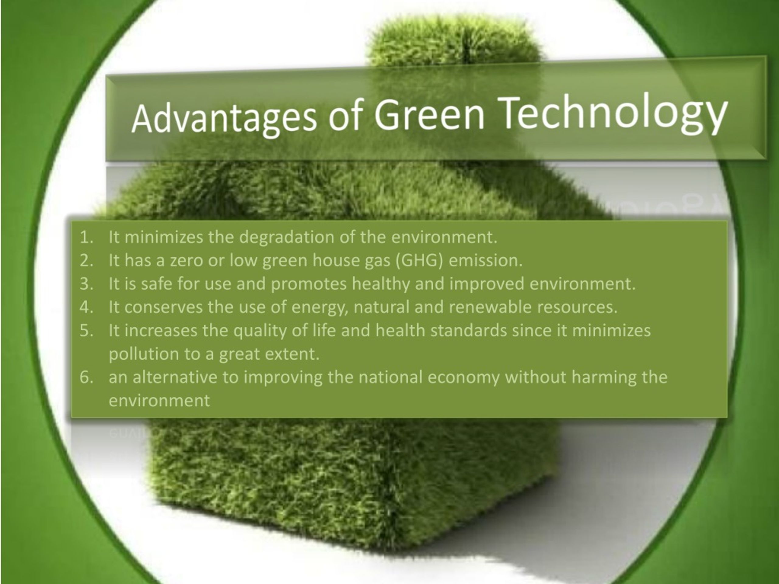 conclusion of green technology