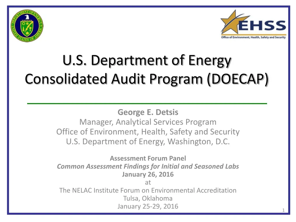 u s department of energy consolidated audit program doecap n.