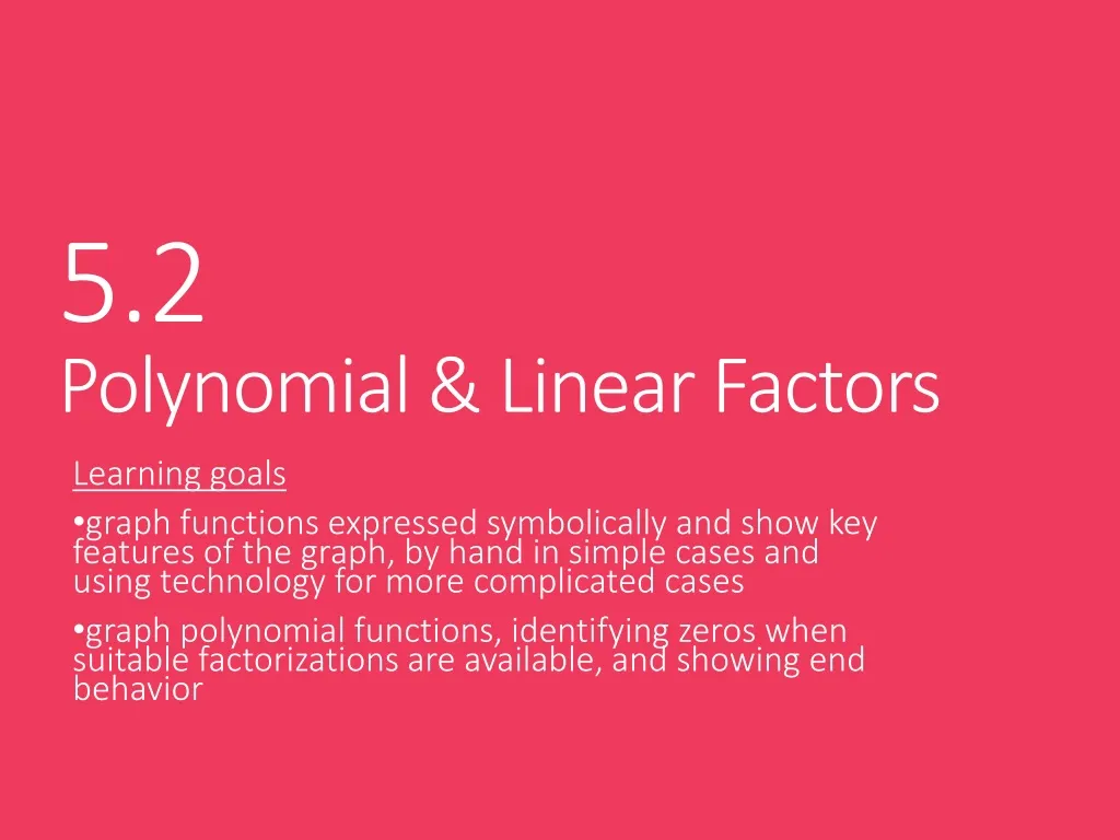 5 2 polynomial linear factors n.