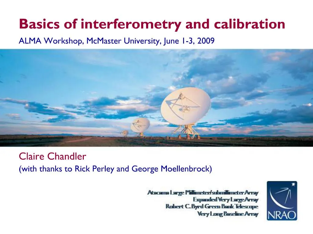 PPT - Basics Of Interferometry And Calibration PowerPoint Presentation ...