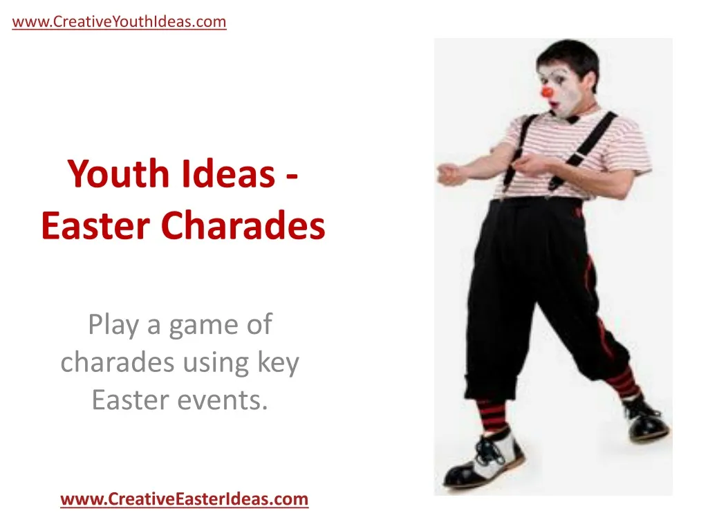 youth ideas easter charades n.