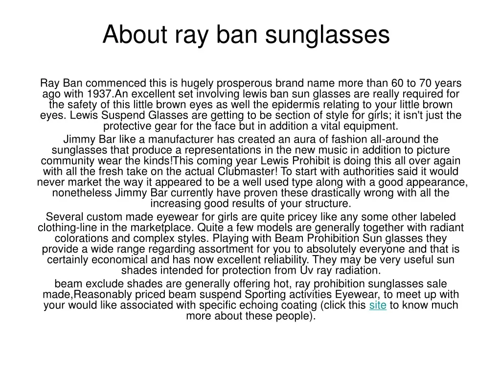 about ray ban sunglasses n.