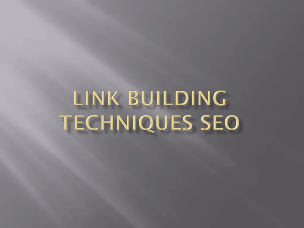 link building techniques seo n.