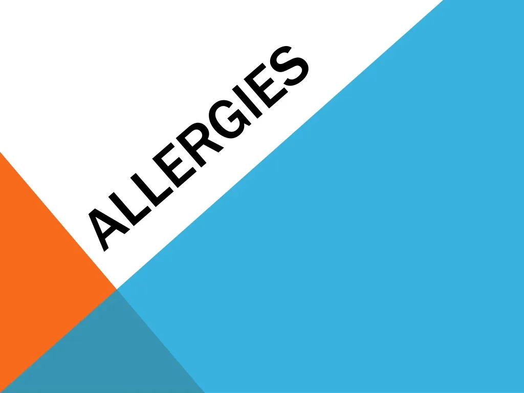 allergies n.