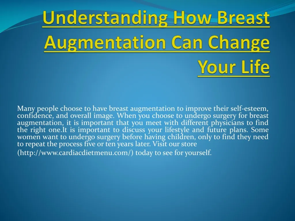 understanding how breast augmentation can change your life n.