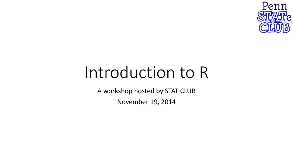 introduction to r n.